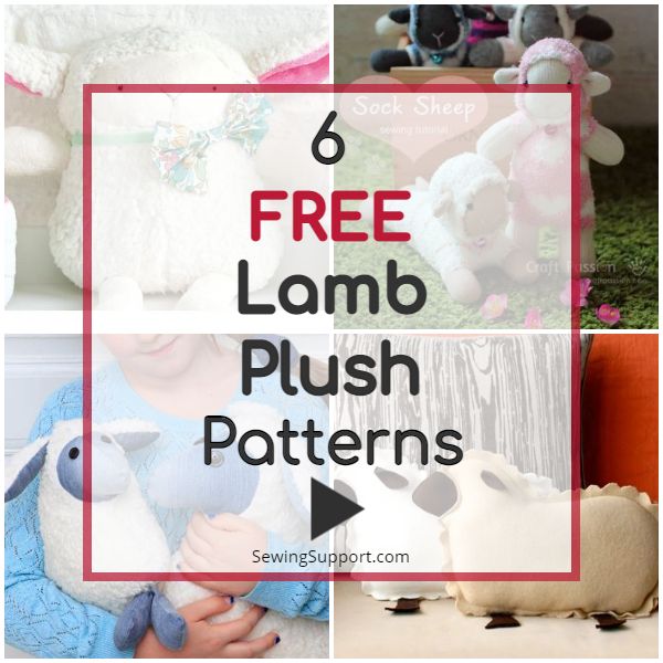 6 free lamb plush patterns to sew