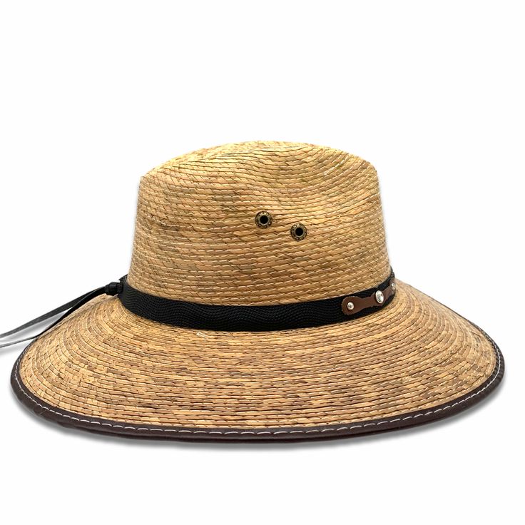 Shape: Panama Hat, Indiana Style Material: Straw, Palm, Sahuayo PalmSize: Medium Color: BurntDetail: Leather bandHat Care: Always handle your hat by the top. Do not place hat with brim on the surface, it will cause it to flatten the brim. Always Brim turned up.To dust off, use a soft brush.To remove stains, wipe with a cloth, then let it dry naturally with the brim turned up.Steam it to shape if necessary.Misshapen flat brim straw hats can be shaped carefully with a lukewarm - not hot - steam ir Casual Straw Cloche Hat With Flat Brim, Country Style Hat With Adjustable Fit And Flat Brim, Natural Bucket Hat With Short Brim For Travel, Adjustable Straw Bucket Hat For Travel, Brown Summer Hats For Outdoor Activities, Adjustable Brown Boater Hat With Flat Brim, Casual Natural Bucket Hat With Flat Brim, Straw Hat For Travel, Adjustable Brown Wide Brim Boater Hat