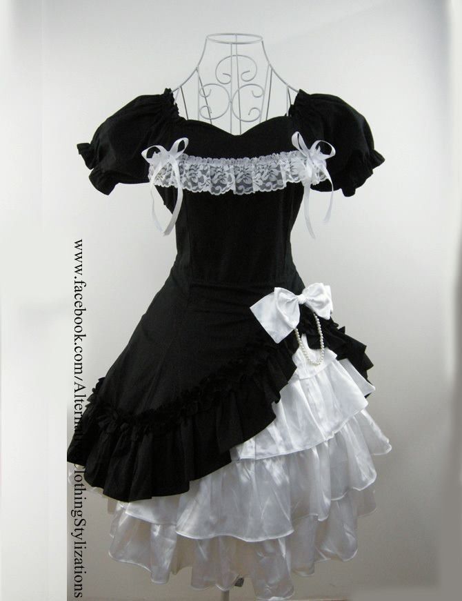 lil black dress hehe  love it! Black Frilly Dress Outfit, Black And White Matching Outfits, Lace Front Dress, Mini Prom Dresses, Lil Black, Lace Up Dress, Kawaii Dress, Layer Dress, Kawaii Clothes