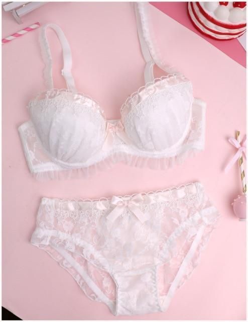 Cute Bra Set, Cute Bra And Under Set Lace, Lace Undergarment Set, Cute Bra Sets, Cute Bras Sets, Cute Bra And Under Set, Princess Bra, Bra And Under Set, Kawaii Bra