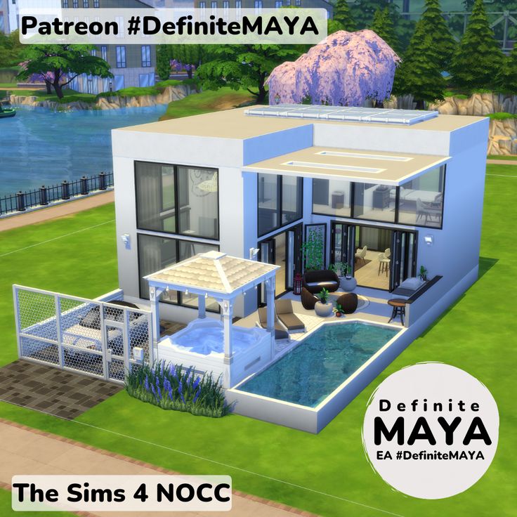 the sims 4 nocc house is designed to look like a modern day home