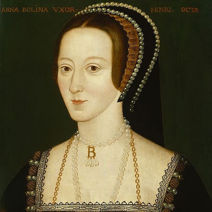 an old painting of a woman with pearls on her head and in a black dress