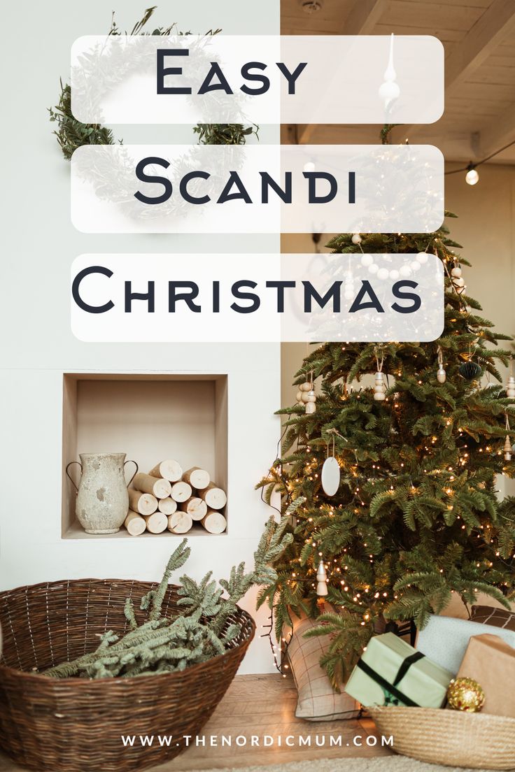 a christmas tree with the words easy scandi christmas