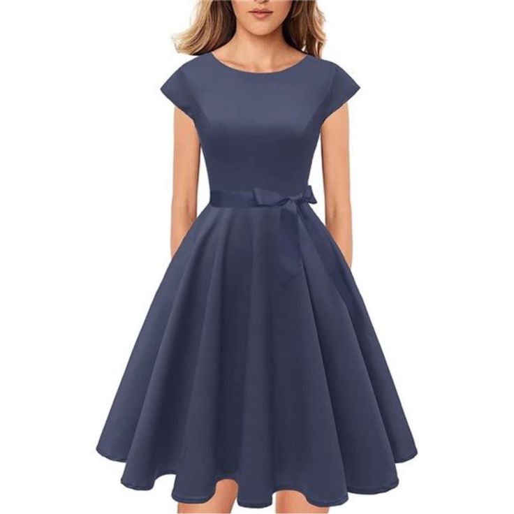 Questions? Leave A Comment Below! Light Blue Short Sleeve Midi Party Dress, Blue Short Sleeve Party Dress, Blue Short Sleeve Dress For Party, Navy A-line Midi Dress For Party, Chic Navy Party Midi Dress, Chic Navy Midi Party Dress, Chic Navy Midi Dress For Party, Navy Short Sleeve Midi Dress For Party, Royal Blue Short Sleeve Midi Party Dress