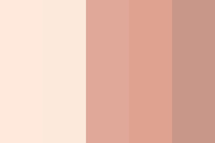 the color palette is peach and beige