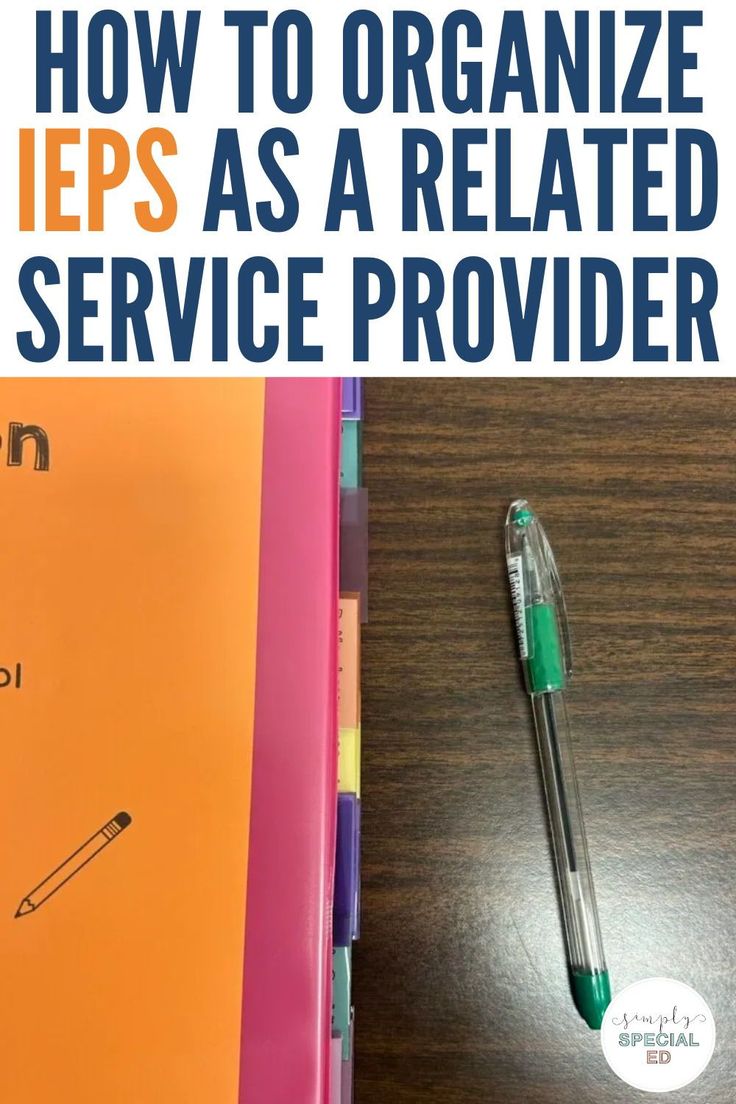 a book with the title how to organize ieps as a related service provider