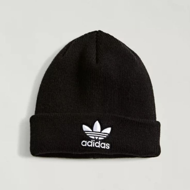 Details Product Sku: 69657278; Color Code: Ribbed Knit Beanie Hat By Adidas Topped With A Foldover Brim And A Classic Trefoil Logo At The Front. Content + Care - 100% Polyester - Spot Clean - Imported Adidas Those Iconic Three Stripes And Trefoil Logo Have Topped Adidas Sneakers, Tees, Hoodies And So Much More For Over 60 Years. Casual Black Knit Hat, Casual Beanie With Embroidered Logo For Winter, Casual Embroidered Logo Beanie For Winter, Casual Beanie With Embroidered Logo For Streetwear, Casual Streetwear Beanie With Embroidered Logo, Adidas Snapback, Ribbed Knit Beanie, Adidas Og, Adidas Camo