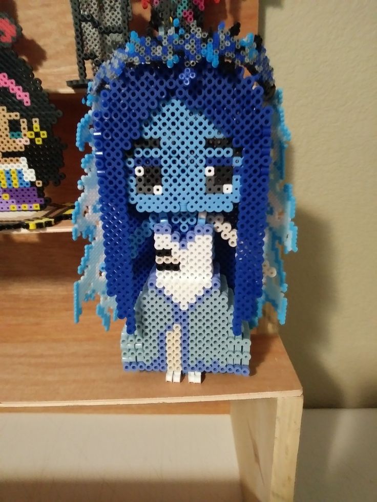 Corpse Bride Perler Beads, Corpse Bride Pixel Art, Coraline Perler Beads, Melt Beads Patterns, Modele Pixel Art, Easy Perler Beads Ideas, 3d Perler Bead, Easy Pixel Art, Hama Beads Design