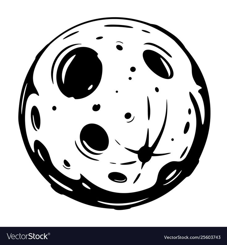 a black and white drawing of an object with spots on it's face,