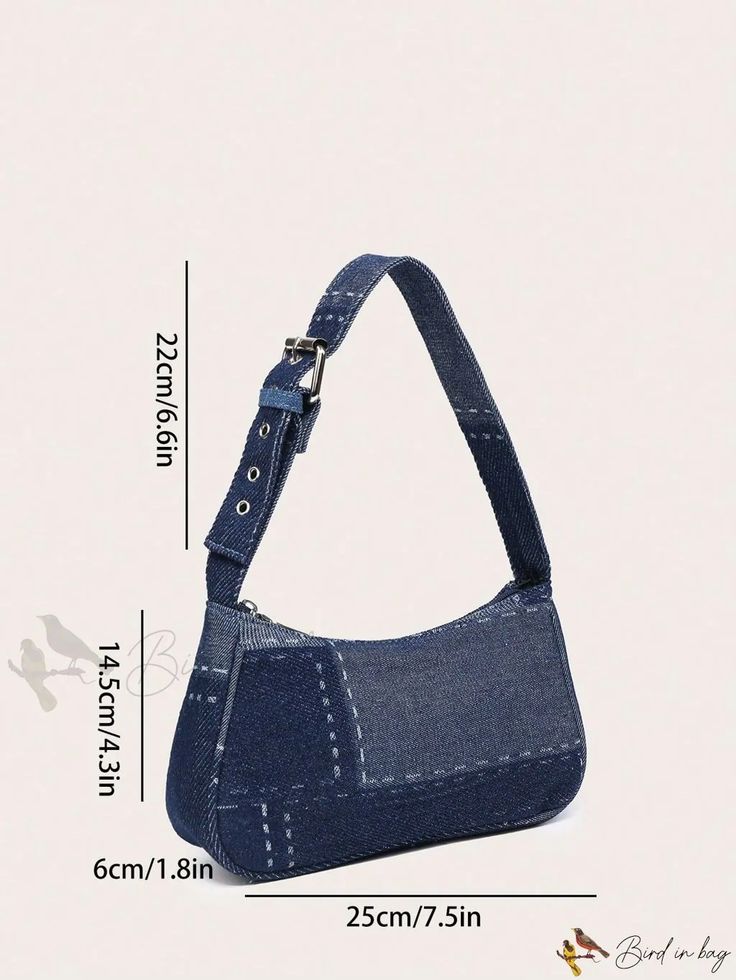 Bird in Bag - Womens Shoulder Bag Trendy Square Hobo Bag, Trendy Square Shoulder Bag With Zipper, Casual Tote Baguette Bag With Zipper Pocket, Casual Rectangular Box Bag With Zipper Closure, Casual Square Box Bag For Errands, Trendy Rectangular Hobo Bag With Removable Pouch, Trendy Rectangular Hobo Bag For Everyday, Casual Square Box Bag With Zipper Closure, Casual Pouch Baguette Bag For Errands