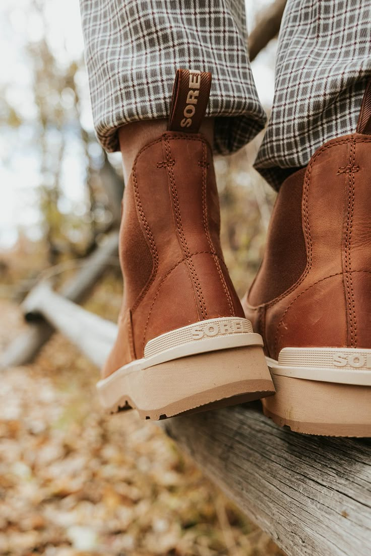 THIS SALE ITEM IS FINAL SALE! New from SOREL, the Hi-Line Dion boot is a classic silhouette with a modern sense of adventure. The upper features a streamlined fit with a minimal, durable design crafted of waterproof leather or suede, with a footbed you can count on for consistent comfort. It's grounded by a lightweight sole that will see you through it all, season after season. Upper: Available in waterproof suedes and full grain leather uppers. Gore panels on lateral and medial sides. Double pu Womens Lug Sole Boots, Leather Lace Up Boots Sorel, Luxury Leather Footbed Chelsea Boots For Fall, Calfskin Ankle Boots, Luxury Chelsea Boots With Suede Lining For Fall, Womens Grey Chelsea Boots, Steel Toe Winter Boots, Sorel Evie Bootie, Womens Water Proof Boots