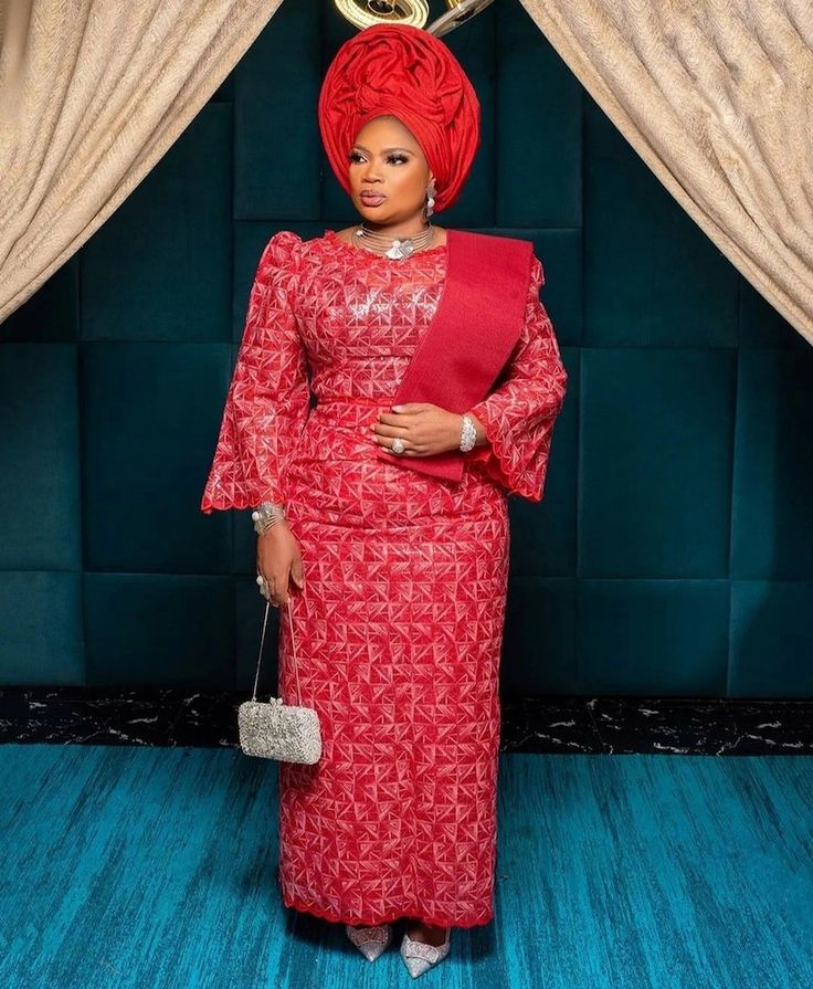 Iro And Buba Styles Lace, Blouse And Wrapper, Buba Styles, Lace Blouse Styles, Nigerian Lace Dress, Iro And Buba, Nigerian Outfits, Nigerian Dress, African Wedding Attire