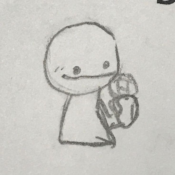 a drawing of a person holding a teddy bear with the word love written on it