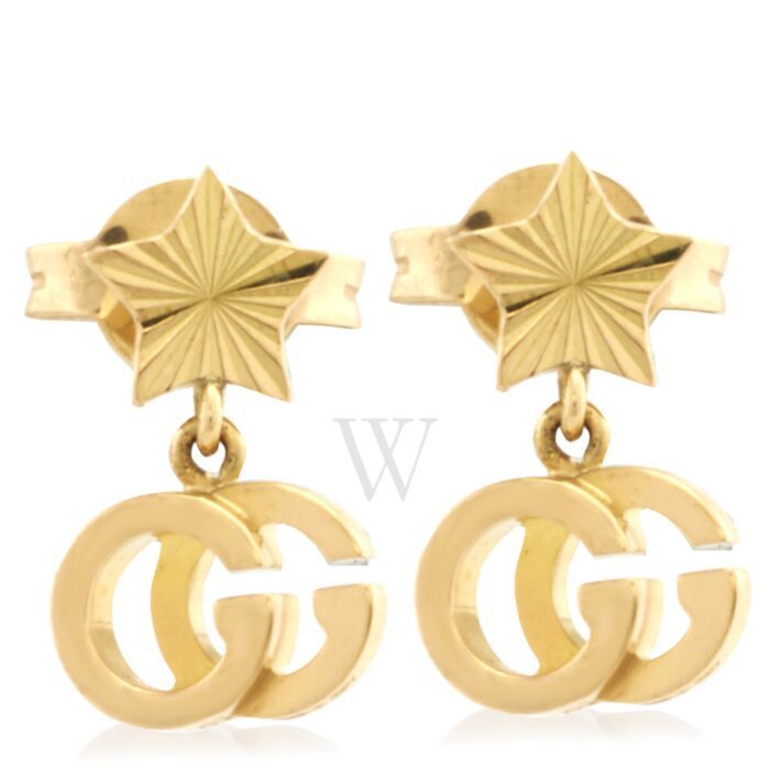 Gucci Ladies Earrings. SKU: YBD648604001. Color: Yellow. Metal Type: Yellow Gold. Metal Stamp: 18k. Gem stone type: None. Earrings style: 1 Band. Gucci GG Running 18k earrings. Versace Watch, Fine Pens, Gold Models, Fragrance Gift, Cheap Gifts, Fragrance Gift Set, Denim Shoes, Crossbody Messenger Bag, Gem Stone