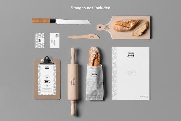 an assortment of food items displayed on a gray surface with the words, images not included