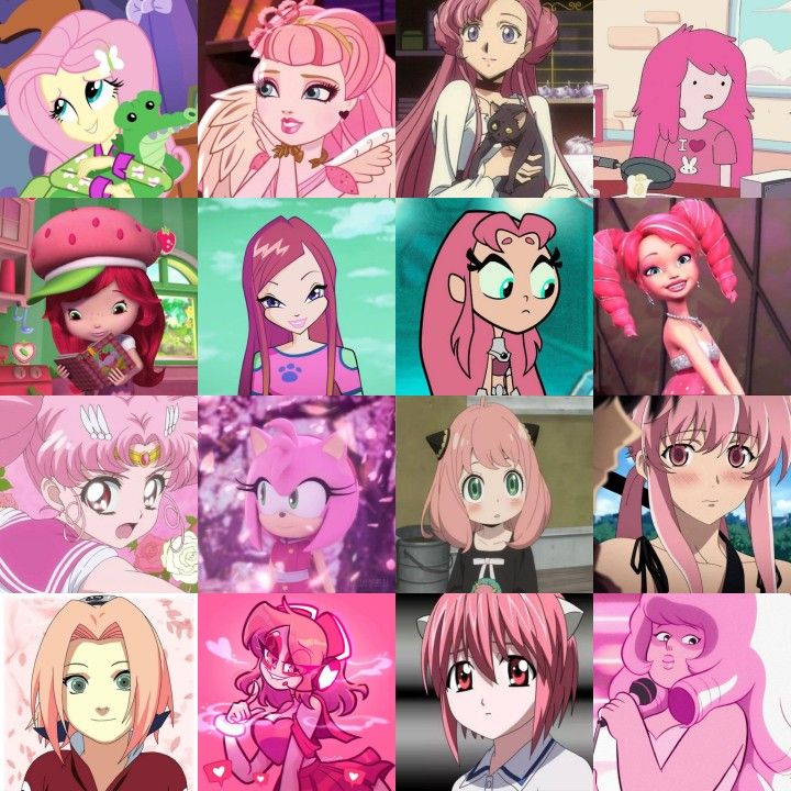 Pink Haired Cartoon Characters, Hot Pink Hair Character, Halloween Costume Ideas With Pink Hair, Pink Hair Anime Cosplay, Halloween Costumes For Pink Hair, Halloween Pink Hair Costume, Pink Hair Character Cartoon, Pink Hair Cosplay Characters, Costumes With Pink Hair