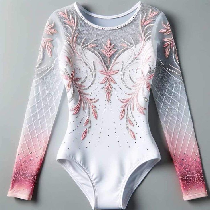 Beautiful shiny Gymnastics Leotard for competition Cute Gymnastics Outfits, Artistic Gymnastics Outfits, Competition Leotards Gymnastics, Cute Gymnastics Leotards, Gymnast Outfits, Aerobic Gymnastics Leotards, Dance Leotards Unique, Gymnastic Leotard Pattern, Gymnastic Outfits