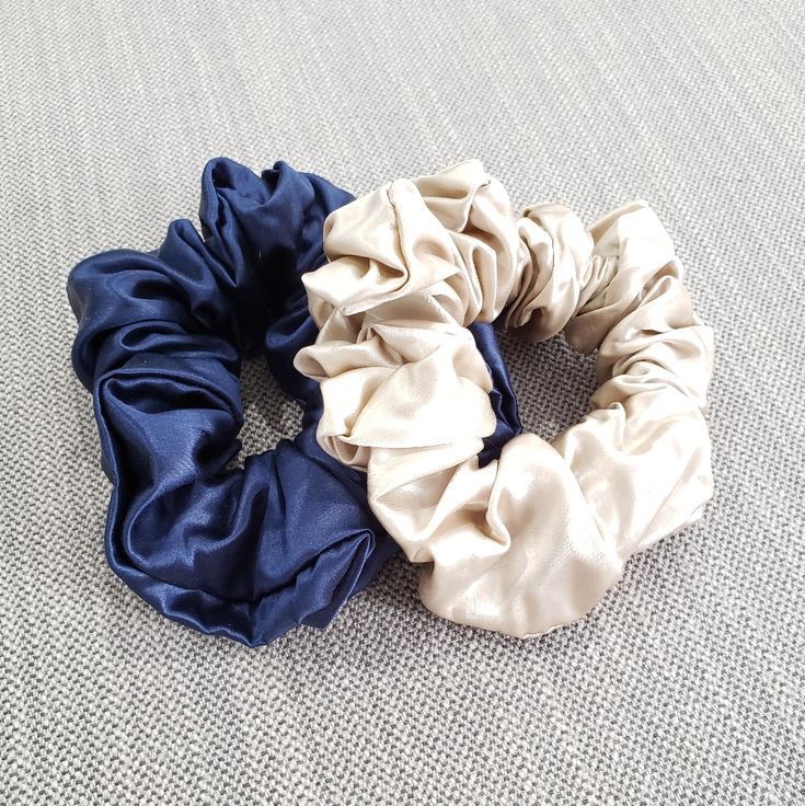 Brand-New; I Received As A Gift, But My Hair Is Too Short To Use Them. These Are Beautifully Made, And The Silk Feels Amazing! No Offers Please, But Bundle To Receive A Great Discount From Me! Silk Hair Scrunchies, Blue Accessories, Silk Hair, Hair Scrunchies, Scrunchie Hairstyles, Too Short, Blue Cream, My Hair, Scrunchies