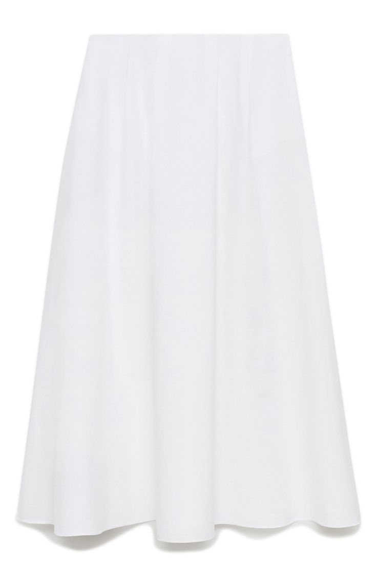 Flowy and flared, this lightweight, cotton-rich skirt will anchor your look with polish. Hidden back-zip closure Side-seam pockets 82% cotton, 15% polyamide, 3% lyocell Machine wash, line dry Made in Turkey Daywear A-line Lined Skirt, Chic Cotton A-line Pleated Skirt, Elegant Cotton A-line Pleated Skirt, Elegant A-line Cotton Skirt, White Cotton A-line Maxi Skirt, White A-line Cotton Maxi Skirt, Cotton A-line Pleated Lined Skirt, Cotton Workwear Maxi Skirt With Gathered Detail, Spring Cotton Maxi Skirt For Work