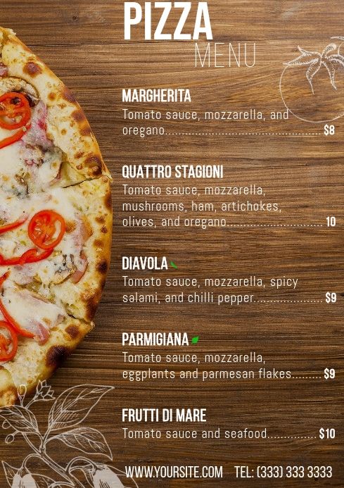 a pizza sitting on top of a wooden table