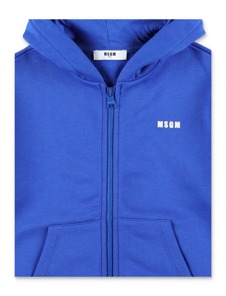 Zip Fleece Hoodie By Msgm. Featuring: Cotton Blend Fleece Easy Zip-up Front Closure Adjustable Hood With Drawstrings Long Sleeves With Snug Cuffs Split Kangaroo Pocket Logo Detail On The Back Composition: 100% cotton Blue Logo Winter Hoodie, Blue Winter Hoodie With Logo Detail, Blue Winter Hoodie With Logo, Winter Fleece Hoodie With Logo Detail, Alexander Wang Dress, Fleece Hoodie Women, Versace Sweatshirt, Versace Shirt, Pocket Logo