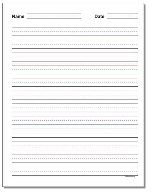 a lined paper with lines and dots on the bottom, which are blank for writing