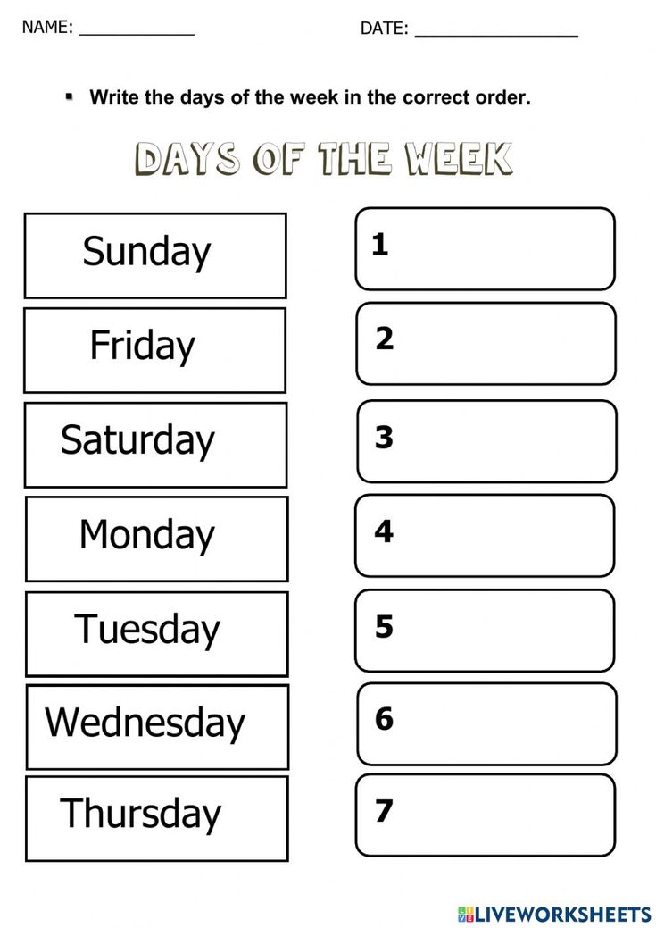 the days of the week worksheet for students to practice their language skills and writing