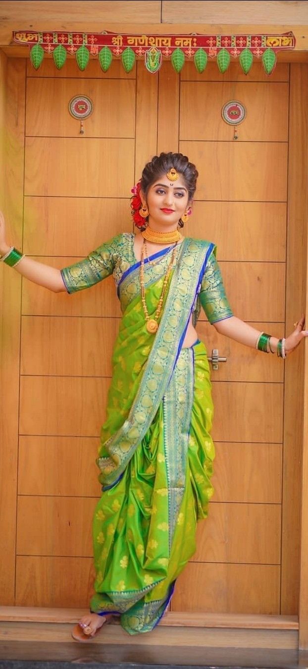 Marathi Sari Look, Marati Sarees Look, Kashta Saree Look, Kashta Saree Wedding, Payal Patil, Maharashtrian Saree, 90s Bollywood Fashion, Kashta Saree, Marathi Wedding