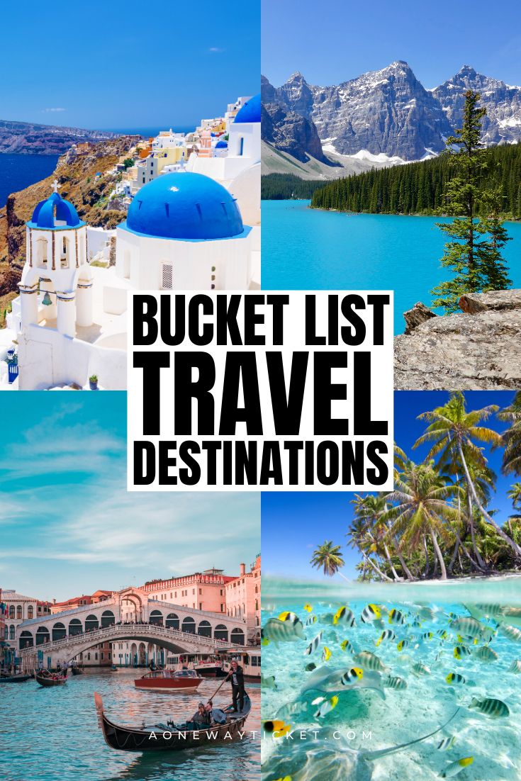 the bucket list for travel destinations