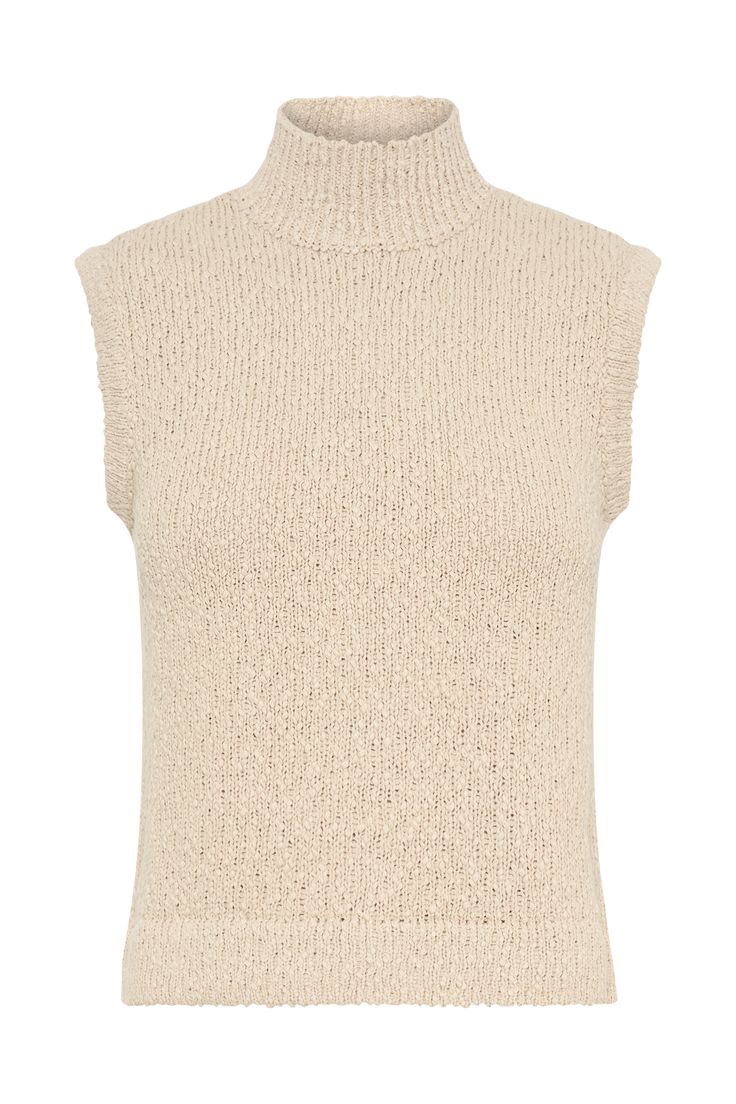 Chic and cosy. The AZALEA Sleeveless Knit Top is the perfect blend of chic style and everyday comfort. Featuring a trendy high neckline and a sleek sleeveless design, this longline top offers a flattering silhouette that pairs effortlessly with your favourite bottoms. Crafted from soft boucle knit, it adds a touch of texture and elegance to any outfit, while the unlined construction ensures a lightweight feel, ideal for layering or wearing on its own. For a polished look, pair the Azalea with th Boucle Knit, Sleeveless Knit Top, Sleeveless Knit, Linen Suit, Black Tie Wedding, Crepe Dress, White Maxi Dresses, Linen Dresses, Birthday Dresses