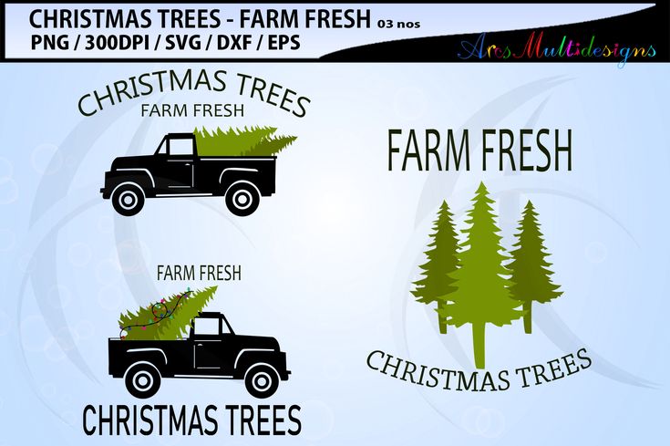 christmas trees, farm fresh, farm fresh truck and pine tree svt cut files