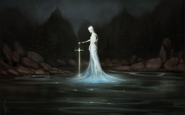 lady of the lake? Lady Of The Lake, Dark Fairytale, Lake Art, Three Sisters, Strong Female, Ethereal Art, Dreamy Art, Fantasy Inspiration, Coven