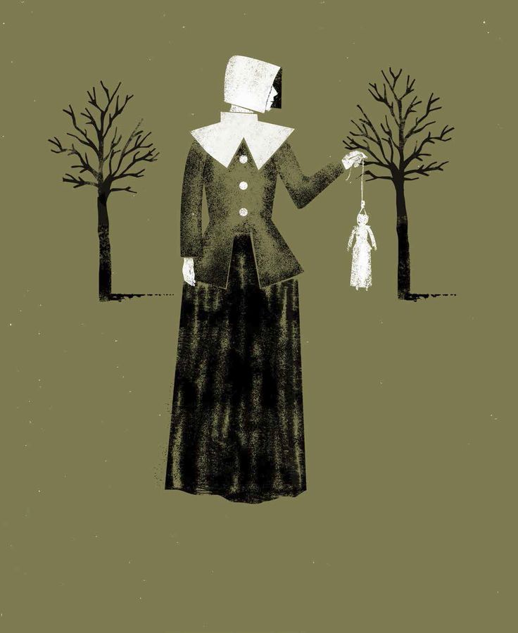 a drawing of a woman holding an umbrella in front of trees with no leaves on them