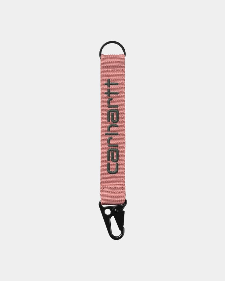 Color: Dusty Rose / Sycamore Tree - Constructed from durable polyester webbing, the Jaden Keyholder features a metal hook and key ring, as well as script embroidery on both sides. One size. _* 100% Polyester Webbing, 8.5 x 2.8 inch / 21.59 x 7.11 cm, metal hook : alloy, metal key ring : Iron, nickel-free, script embroidery on both sides of webbing tape Script Embroidery, Sycamore Tree, Carhartt Wip, Metal Hooks, 7 11, Key Holder, Dusty Rose, Key Ring, Key Rings