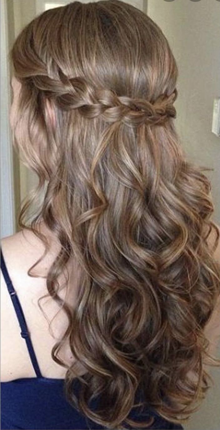 Braidmaids Hairstyles, Braid Half Up Half Down, Rambut Brunette, Half Up Half Down Hairstyles, Braided Half Up, Elegant Wedding Hair, Wedding Hairstyles Half Up Half Down, Wedding Hair Inspiration, Wedding Hair Down