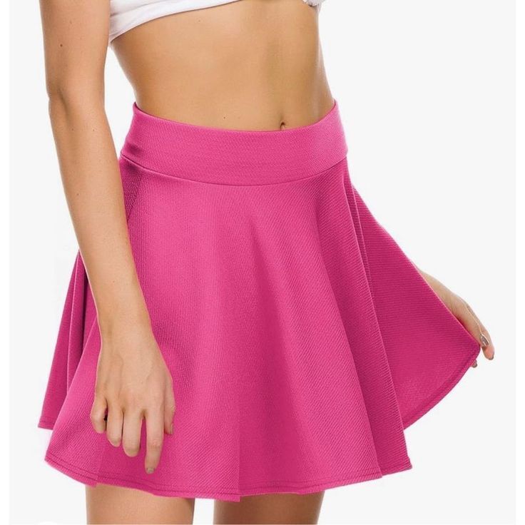 Ladies Super Cute Hot Pink Skater Style Plus Size Circle Skirt. Excellent Condition. Ladies Size 3xl. Waist 17.5" Hips 28.5" Length 25" Retro Prom, Mini Skater Skirt, Basic Skirt, Skirt Casual, Purple Skirt, Pleated Skirts, Midi Dress Casual, Pleated Midi Skirt, Ruffle Skirt