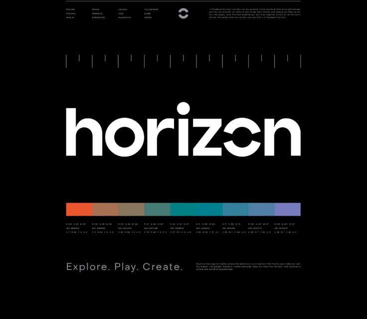 the word horizon is displayed on a black background