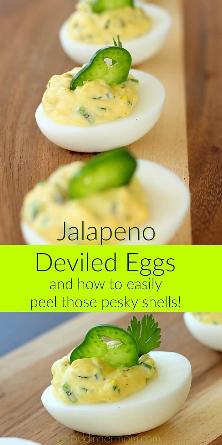 deviled eggs with jalapeno peppers and how to easily peel those pesky shells