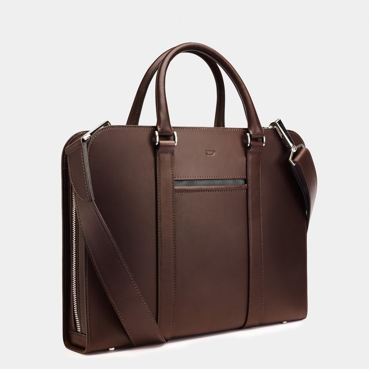 Palissy Briefcase Modern Top Handle Briefcase, Modern Rectangular Briefcase For Business Trips, Modern Travel Briefcase Rectangular Case, Modern Brown Formal Satchel, Top Handle Briefcase With Palladium Hardware For Business, Modern Rectangular Briefcase With Luggage Sleeve, Modern Brown Satchel For Formal Occasions, Modern Satchel For Business Trips, Modern Rectangular Laptop Bag For Travel