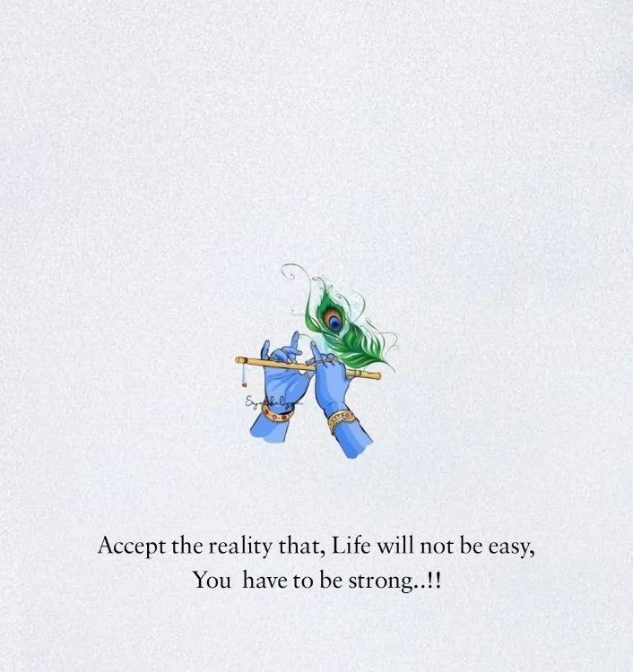 an image of a quote about life and love on a white background with the words accept the reality that, i will not be easy, you have to be strong