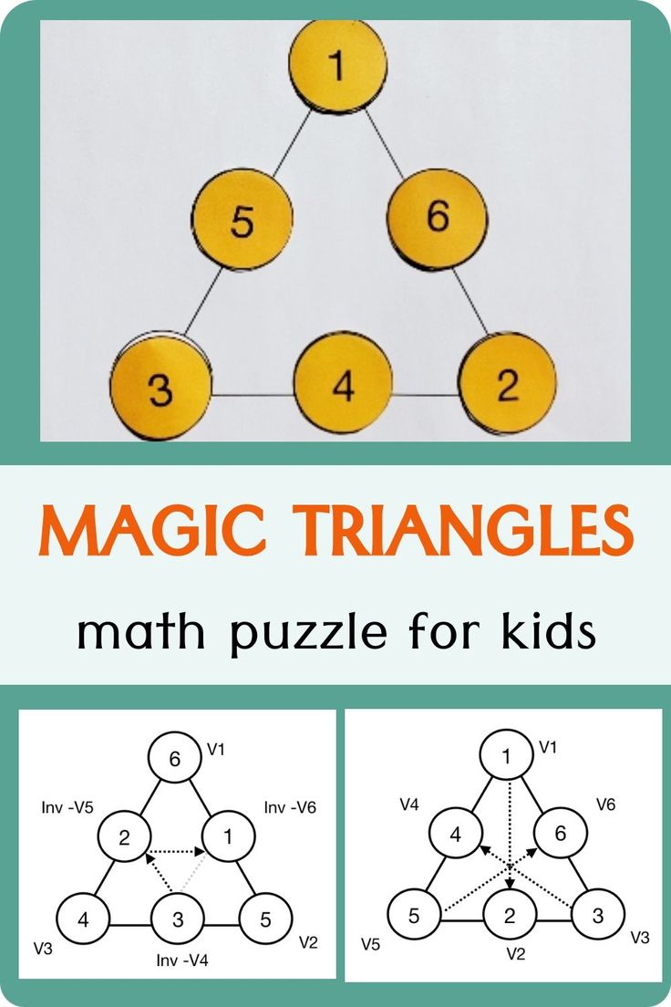 the magic triangle puzzle for kids to learn how to use it in their homeschool