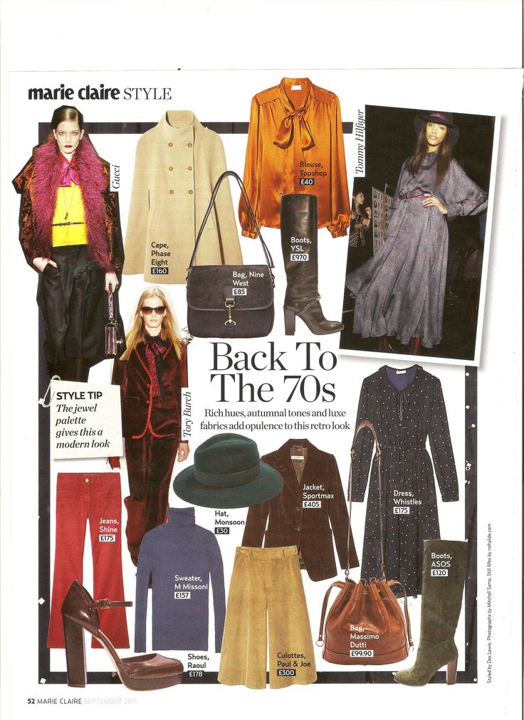 the back to the 70's catalog features many different styles of clothing and accessories