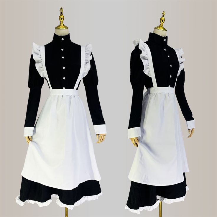 Black Cosplay Maid Dress for Men     Condition: Brand New   Color: Black   Size: S-3XL   Material: Cotton and Polyester   Sleeves: Long Sleeves   Included: Dress + Apron + Headwear      Package includes: dress + apron + headwear      Size Information : amp;nbsp;      S: within 93cm of bust, within 70cm of waist       M: within 98CM for bust, within 75CM for waist       L: within 103CM for bust, within 85CM for waist       XL: within 108CM for bust, within 90CM for waist       XXL: within 113CM f Black Harajuku Dress For Cosplay Events, Black Long Sleeve Victorian Dress For Cosplay, Black Dress For Costume Party And Cosplay Events, Black Victorian Long Sleeve Dress For Cosplay, Black Dress For Halloween Role Play, Black Victorian Dress For Halloween Cosplay, Black Role Play Costume For Cosplay Events, Black Anime Style Dresses For Cosplay Events, Anime Style Black Dresses For Cosplay Events