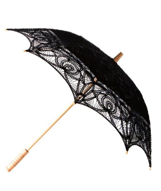 Amazon.com: The 1 For U Women's Victorian Lace Parasol Black: Clothing Victorian Umbrella, Black Parasol, Bridal Umbrella, Victorian Style Wedding, Parasol Wedding, Lace Umbrella, Lace Parasol, Battenburg Lace, Vintage Umbrella