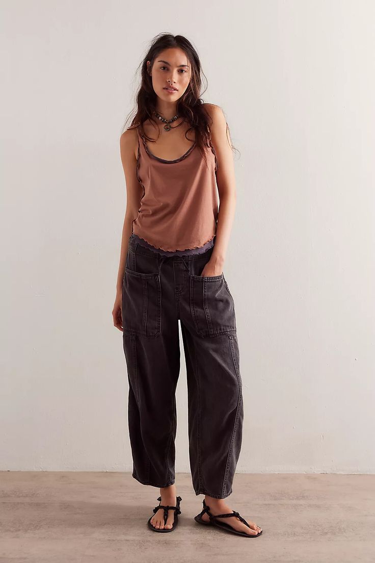 We The Free Silverton Puddle Barrel Jeans | Free People Free People Barrel Jeans Outfit, Barrel Jeans Outfit, Post Baby Outfit, Barrel Jeans, Jeans Free People, Post Baby, Jeans Outfit, Baby Outfits, Boho Clothing