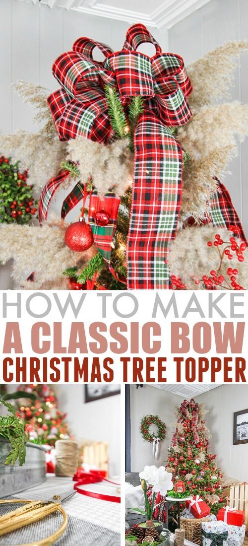 how to make a classic bow for christmas tree topper