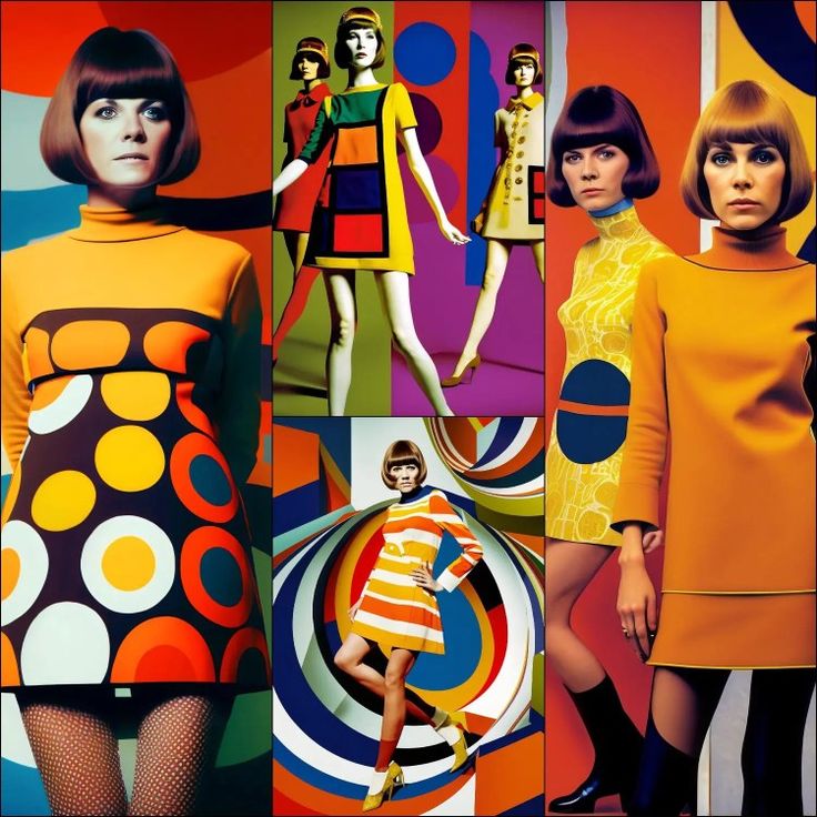 Designer Mary Quant 60s Mod Girl fashion 70s Women Hair, Mary Quant 60s Fashion, Mary Quant Fashion, Vintage Fashion 50s, 60’s Fashion, Groovy Fashion, Fashion 50s, Space Fashion, Swinging London