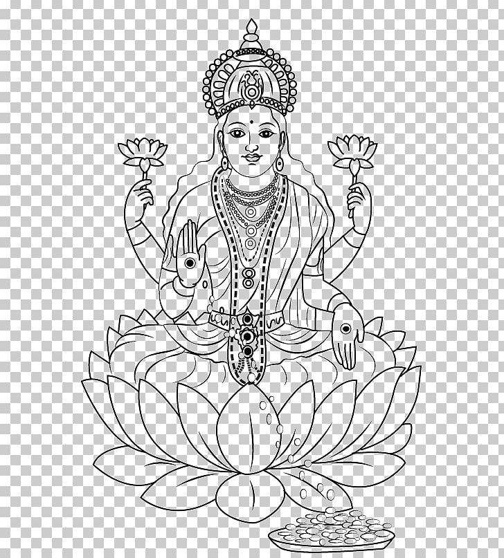 the hindu god sitting on top of a lotus flower with his hands in the air