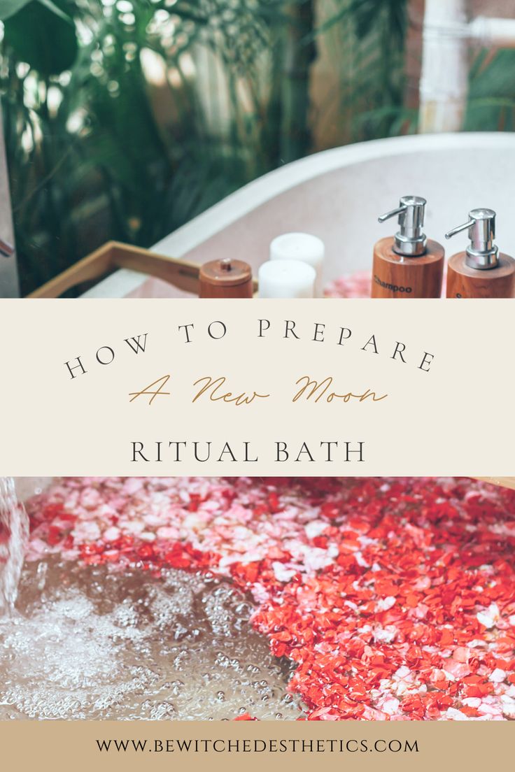 A floral bath with essential oils, herbs and other luxurious additives for a new moon ritual bath New Moon Bath Recipe, New Moon Bath Ritual, Skincare Pics, New Moon Bath, Witchy Bath, Holistic Esthetician, New Moon Ritual, Tub Tea, Bath Aesthetic