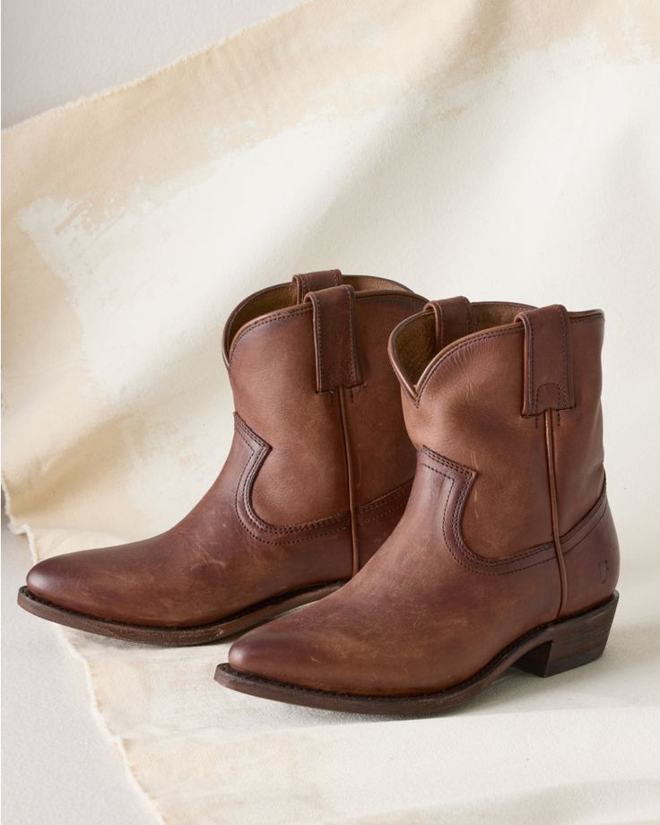 Frye Billy Short Boots | Garnet Hill Flat Cowboy Boots, Rustic Leather Moto Boots For Ranch, Western Oiled Leather Boots With Leather Footbed, Classic Leather Boots For Western-themed Events, Western Goodyear Welted Boots For Fall, Fall Leather Boots With Goodyear Welt, Goodyear Welted Leather Boots For Fall, Western Oiled Leather Boots With Leather Lining, Oiled Leather Snip Toe Boots For Fall